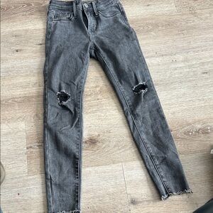Old Navy Charcoal Distressed Skinny Jeans